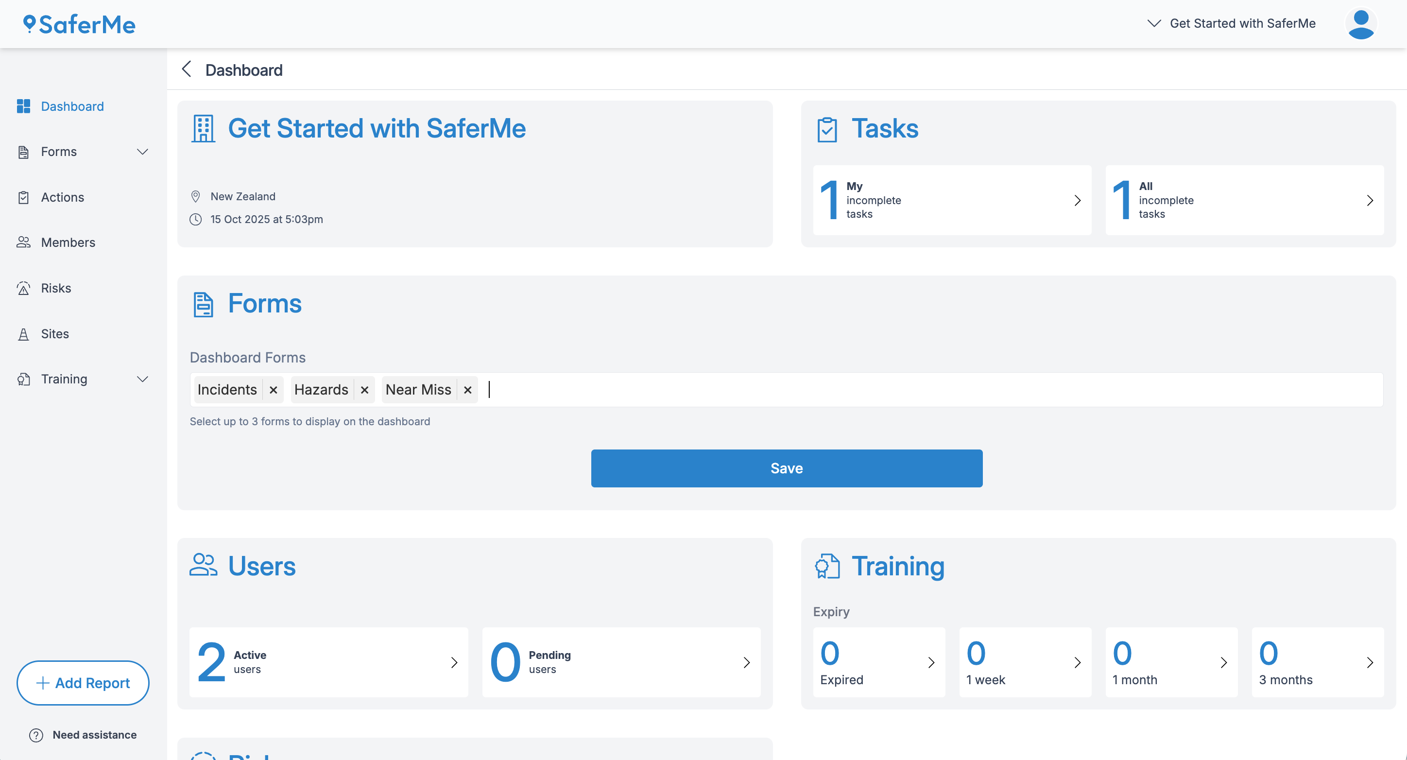 Configuring Dashboard Forms