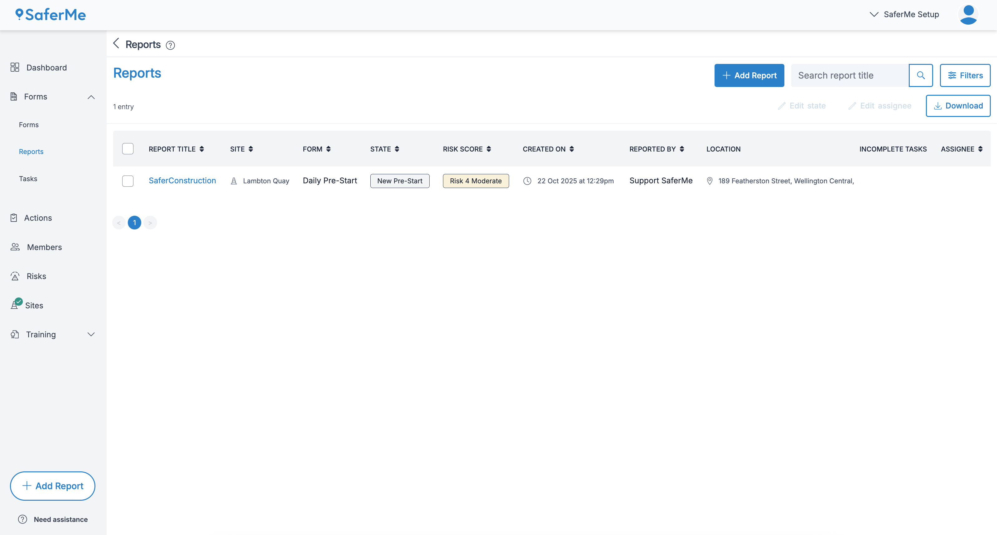 Reports Table Download 