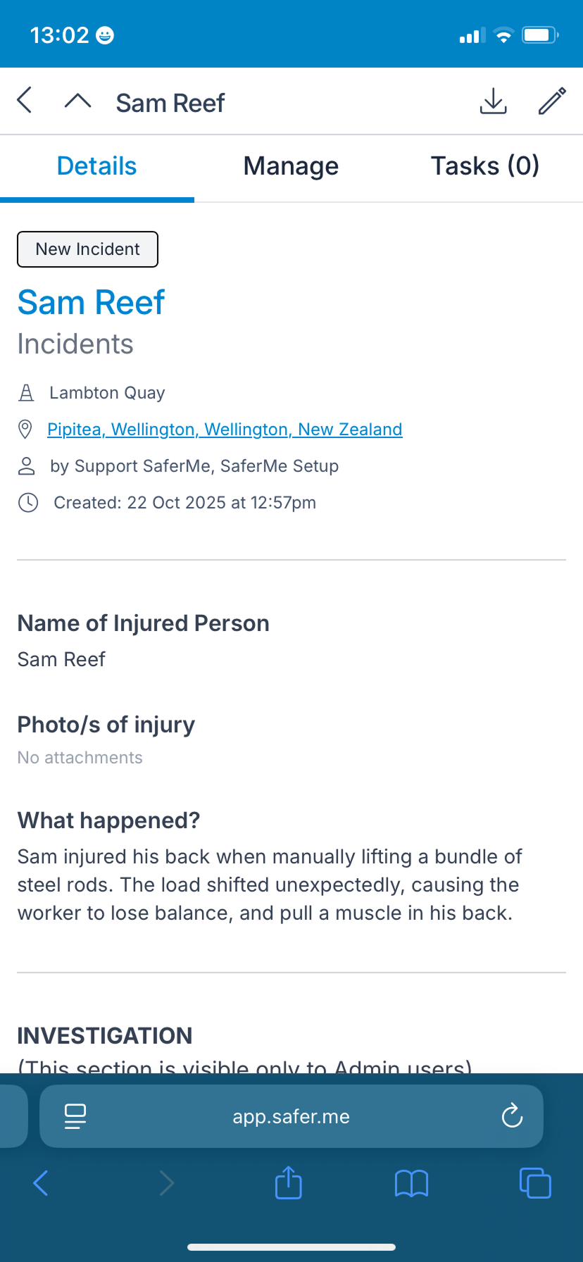 View Incident Report to be Edited.png