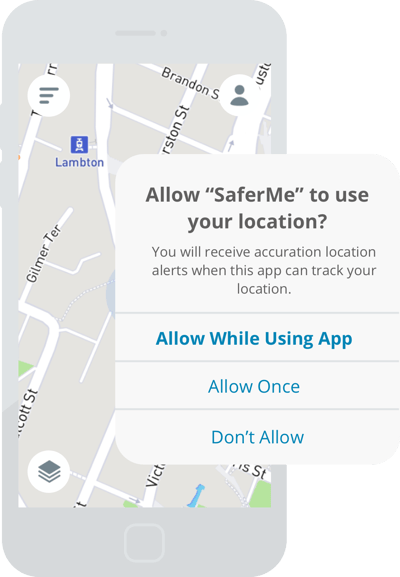 How do I SaferMe find my location?