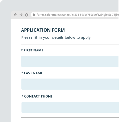 WEB FORM - APPLICATION FORM