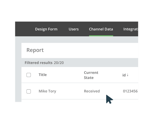 WEB FORM - CHANNEL DATA